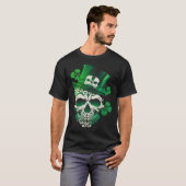 T-shirt Sugar Skull St Patricks Day Irish Skull Leprechaun (Devant entier)