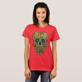 T-shirt Sugar Skull style art mexicain (Devant entier)
