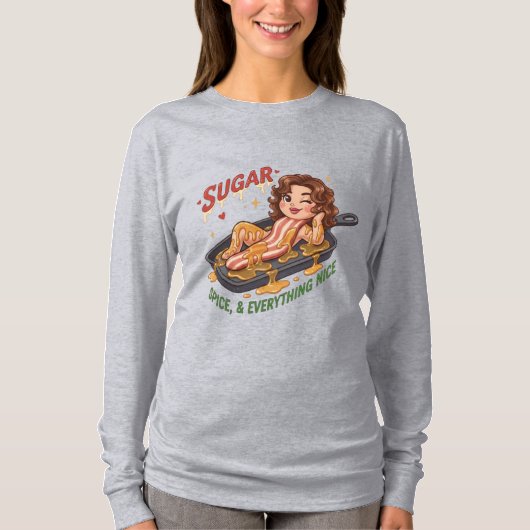 T-shirt Sugar Spice and Everything Nice – Fille délurée (Devant)