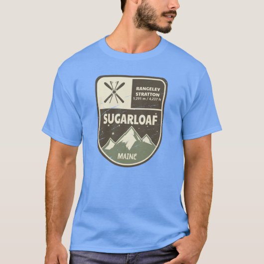T-shirt Sugarloaf Rangeley Stratton Maine Oversized (Devant)