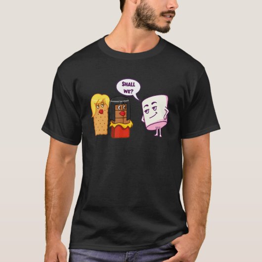 T-shirt Suggestive S'mores Marshmallows Camping S (Devant)