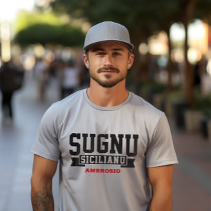 T-shirt Sugnu Sicilianu Je Suis Sicilien Italien Italien