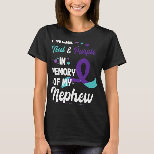 T-shirt Suicide Prevention Awareness In Memory Of Nephew  (Devant)
