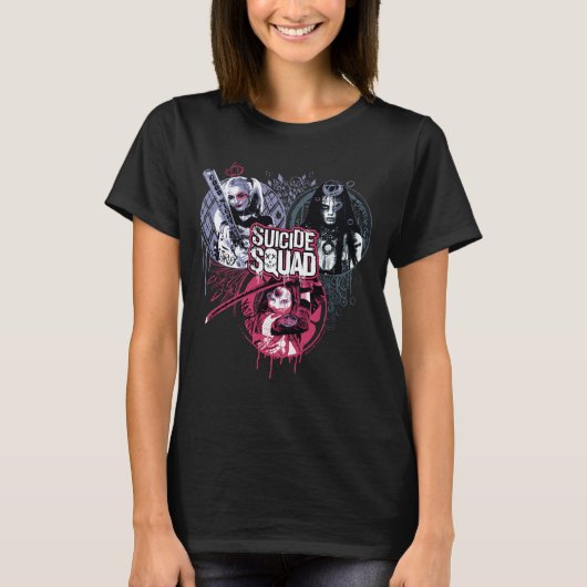 T-shirt Suicide Squad | Girls Graffiti Badges (Devant)