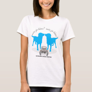 T-shirt Suis-je bleu ? French Blue Labrador Jazz CoffeeGra
