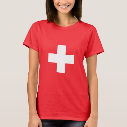 T-shirt Suisse - Drapeau suisse (Devant)