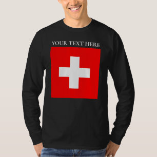 T-shirt Suisse personnalisée Drapeau Suisse Europe Suisse