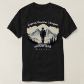 T-shirt Suisse Randonnée Explorez Breathe Conquer (Design devant)
