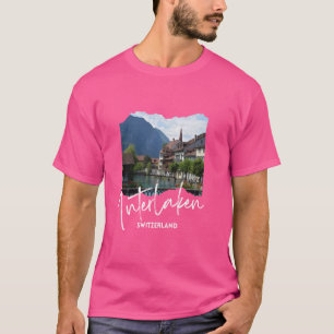 T-shirt Suisse Rétro Interlaken Souvenir Interlaken