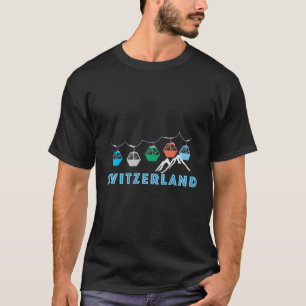 T-shirt Suisse Ski Mountain Gondola Suisse