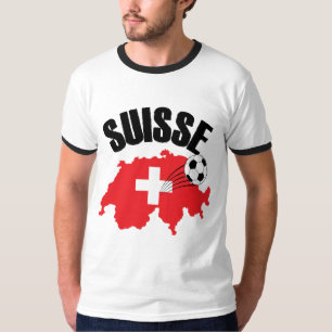 T-shirt Suisse Suisse Carte Suisse Football Suisse
