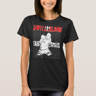 T-shirt Suisse Tennis De Table Support Swiss Pong