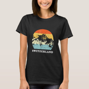 T-shirt Suisse Vacances Montagne Vintage