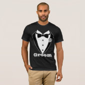 T-shirt Suite homme mignonne Tuxedo Groom personnalisée (Devant entier)