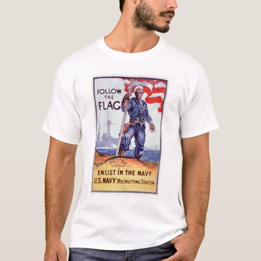 T-shirt Suivez le drapeau - enrôlez la marine (US02290A) (Devant)