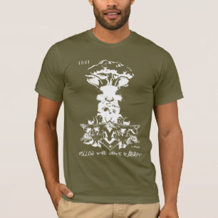 T-SHIRT SUIVEZ LE GRAFFITI BLANC DE DMT DE 11H11 DE LAPIN