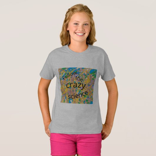 T-shirt suivez le noir fou d'orphelin de la science (Devant entier)