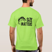 T-shirt Sujets de taille ! Conception drôle de pêche (Dos)