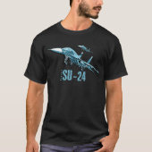 T-shirt Sukhoi SU-24 Clôture Russie Fighterjet (Devant)