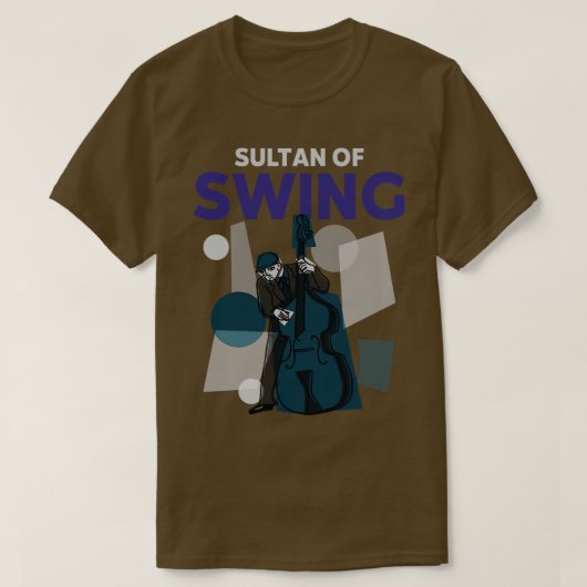 T-shirt Sultan De Swing Double Basse Joueur Droit (Design devant)
