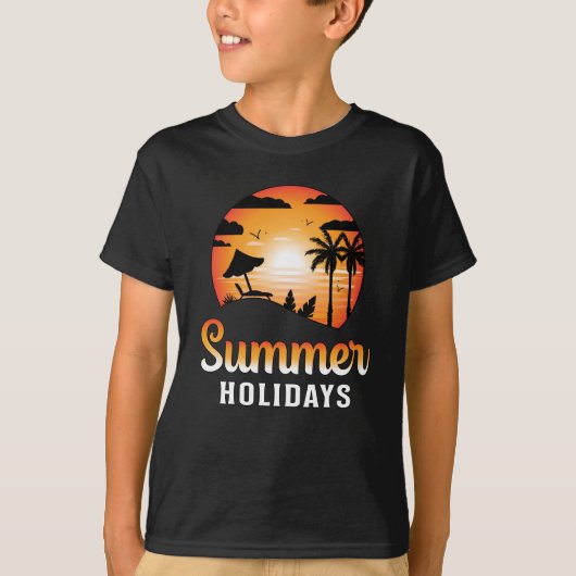 T-shirt Summer Beach Vacances Surf de mer Cool Sun Funny C (Devant)