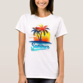 T-shirt Summer en Azul (Devant)
