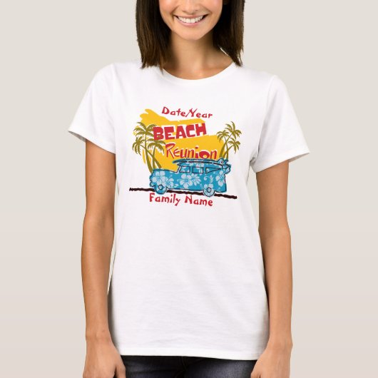 T-shirt Summer Fun Beach Famille Réunion (Devant)