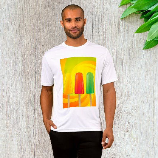 T-shirt Summer Ice Pops Trio Bright Popsicles