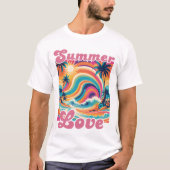 T-shirt Summer Love Retro Graphic (Devant)