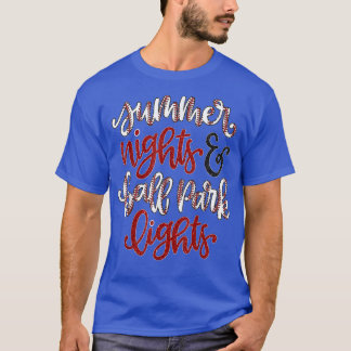 T-shirt Summer Nights and Ballpark Lights Baseball Sports 