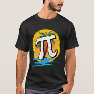 T-shirt Summer Pi Day Retro Beach Math