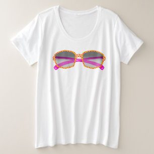 T-shirt Summer Plus Size Lunettes de soleil