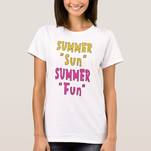 T-shirt Summer Sun Summer Fun (Devant)