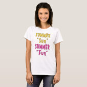 T-shirt Summer Sun Summer Fun (Devant entier)