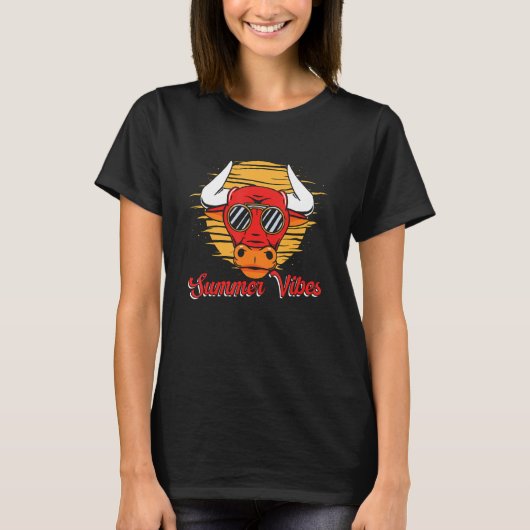 T-shirt Summer Vibes Aime Matador Rodeo Clown Torero Bull (Devant)