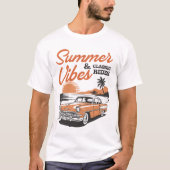 T-shirt Summer Vibes Classic Rides Beach (Devant)