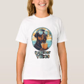 T-shirt Summer Vibes Dog – Cool Beach Mood Tee (Devant)