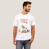 T-shirt Summer Vibes: Watermelon Beach Party Illustration (Devant entier)