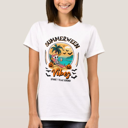 T-shirt Summerween, Halloween drôle d'été (Devant)