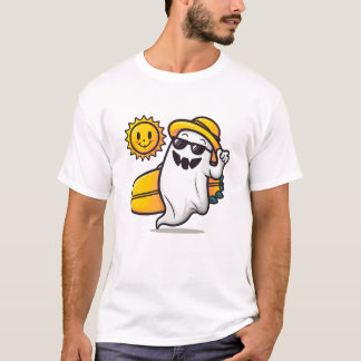 T-shirt Summerween mignon Fantôme d'été Éffrayant Hallowee