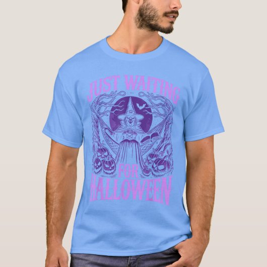 T-shirt Summerween Skeleton Just Waiting For Halloween (Devant)