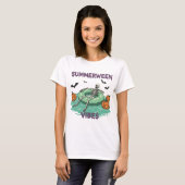T-shirt Summerween Skeleton Vibes – Halloween de plage eff (Devant entier)