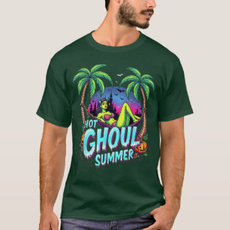 T-shirt Summerween Vibes Funny HOT GHOUL SUMMER Skeleton I