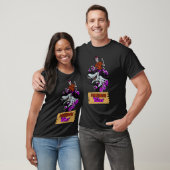 T-shirt Summerween Vibes Skeleton Riding a Shark (Unisexe)