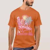 T-shirt Summerween Vibes Skeleton Summer Vacation Beach Fu (Devant)