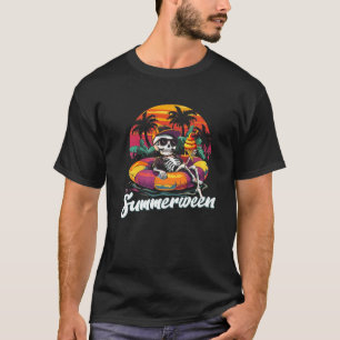 T-shirt Summerween Vibes Sweet Ice Cream Skeleton été H