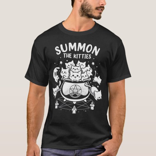 T-shirt Summon The Kitties - Witchy Cat Ritual (Devant)