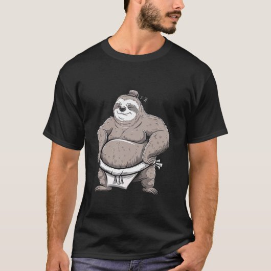 T-shirt Sumo Wresting Sloth Martial Arts Drôle Pour Les En (Devant)