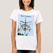 T-shirt Sun Catcher Sky Blue Moderne Géométrique Chic (Devant)