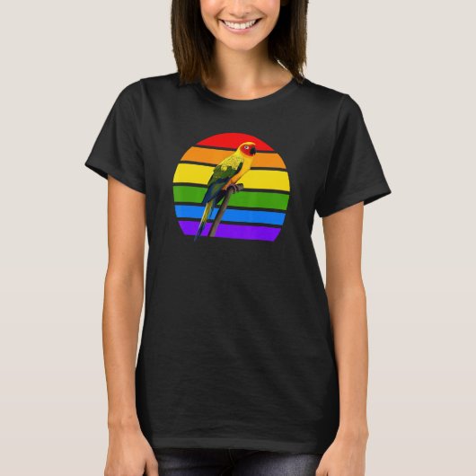 T-shirt Sun Conure Rainbow Bird Birdwatcher Diversity Bird (Devant)